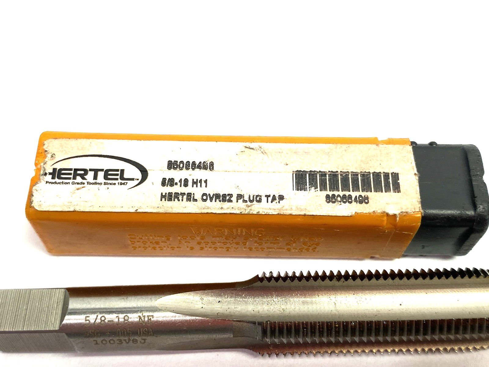 85066496 | Hertel Straight Flute Tap: 5/8-18 UNF, 4 Flute, Plug Chamfer HSS - New Other - Maverick Industrial Sales