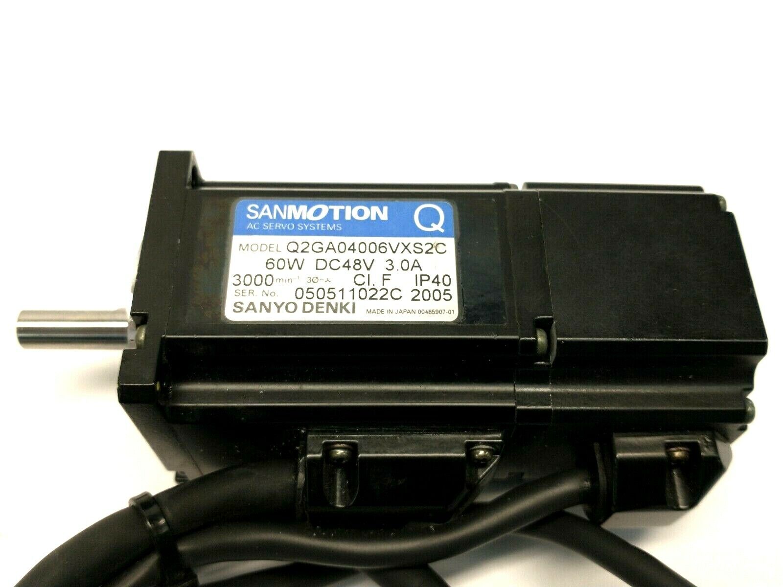 Sanyo Denki Q2GA04006VXS2C SANMOTION Q Series AC Servo Motor 60W - Maverick Industrial Sales