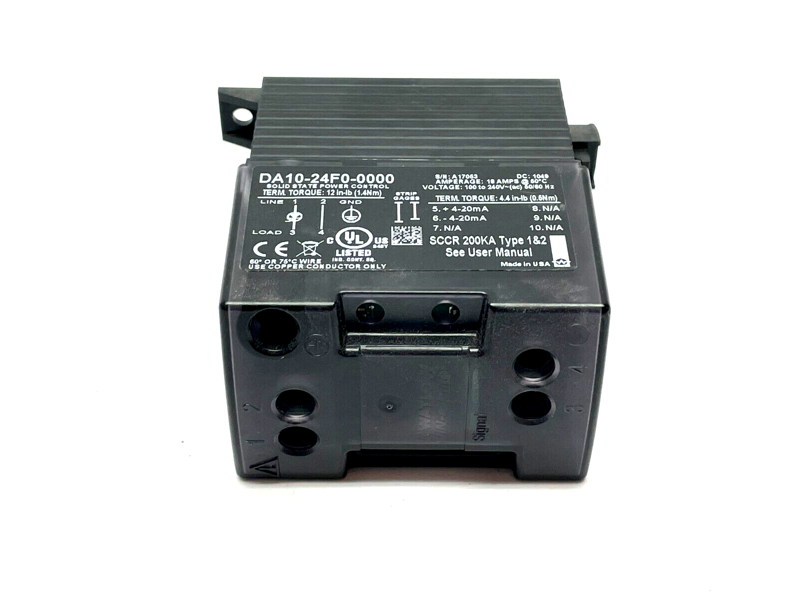Watlow DIN-A-MITE DA10-24F0-0000 Power Controller - Maverick Industrial Sales