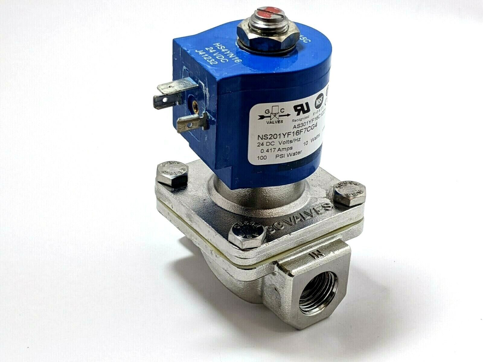 GC Valves NS201YF16F7CG4 Solenoid Water Valve 3/8” NPT, 2 Port / Way - Maverick Industrial Sales