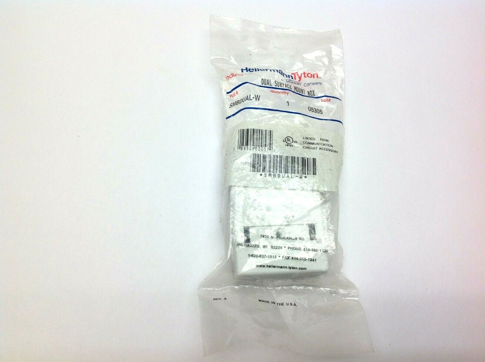 Hellermann Tyton SMBDUAL-W Dual Surface Mount Box - Maverick Industrial Sales