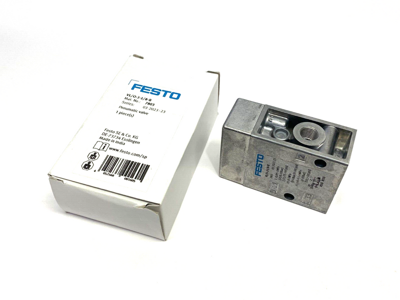 Festo VL/O-3-1/8-B Pneumatic Valve 3/2-Way Monostable 1/8" Ports 7803 - Maverick Industrial Sales