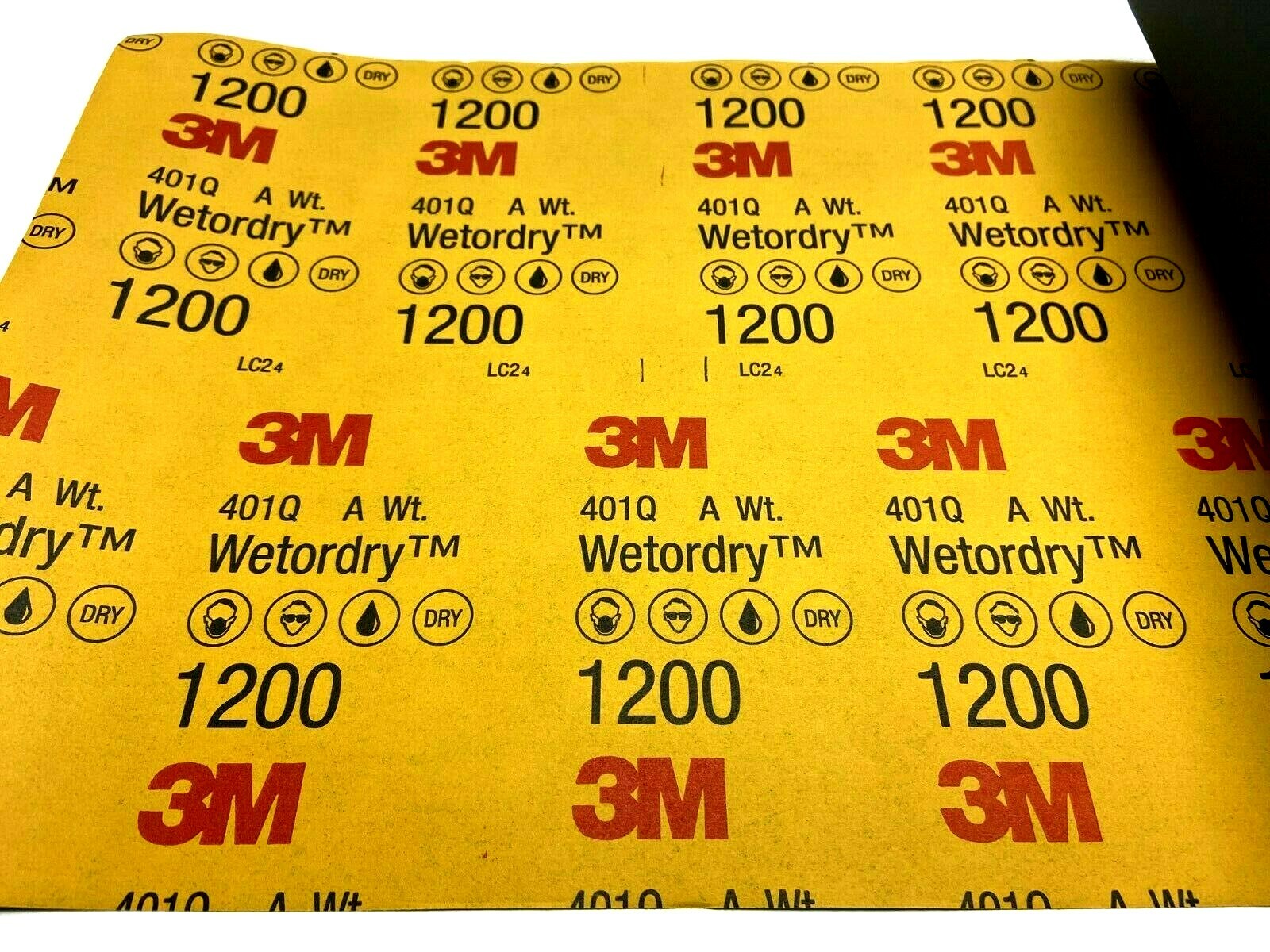 3M 401Q Wetordry 1200 Grit Sandpaper 12" Wide x 50 Yard Roll - Maverick Industrial Sales