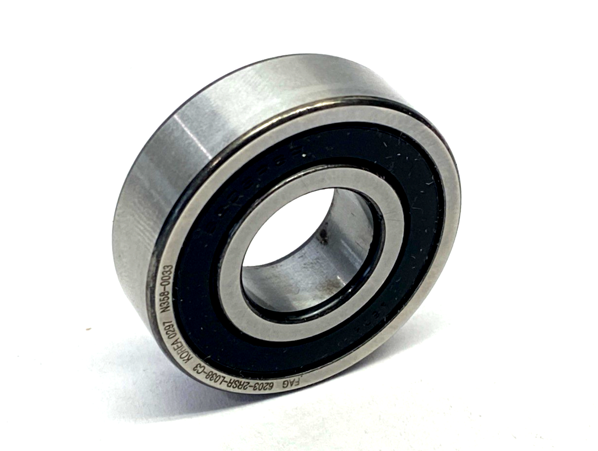 FAG 6203-2RSR-L038-C3 Deep Groove Ball Bearing 17mm ID 40mm OD 12mm W 2-PK - Maverick Industrial Sales