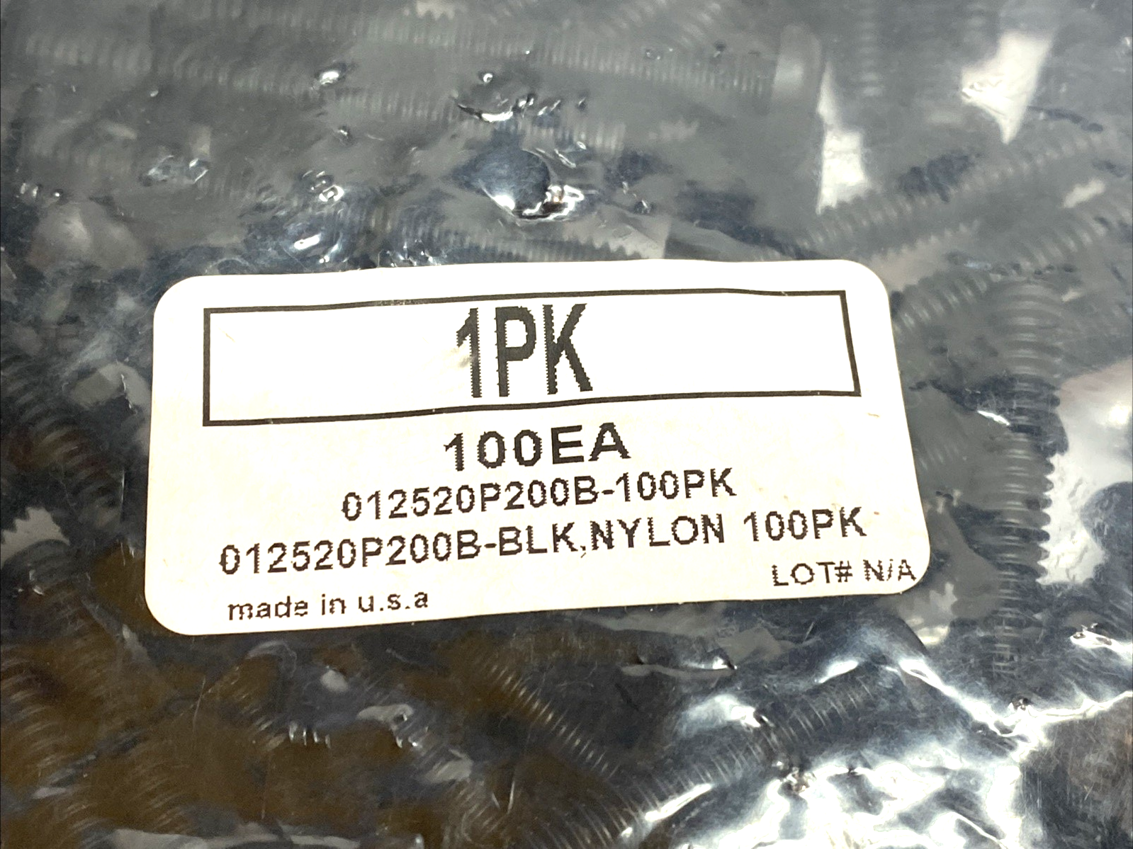 Nylon 1/4"-20 x 2" | Slotted Pan Head Machine Screws PKG OF 100 - New - Maverick Industrial Sales