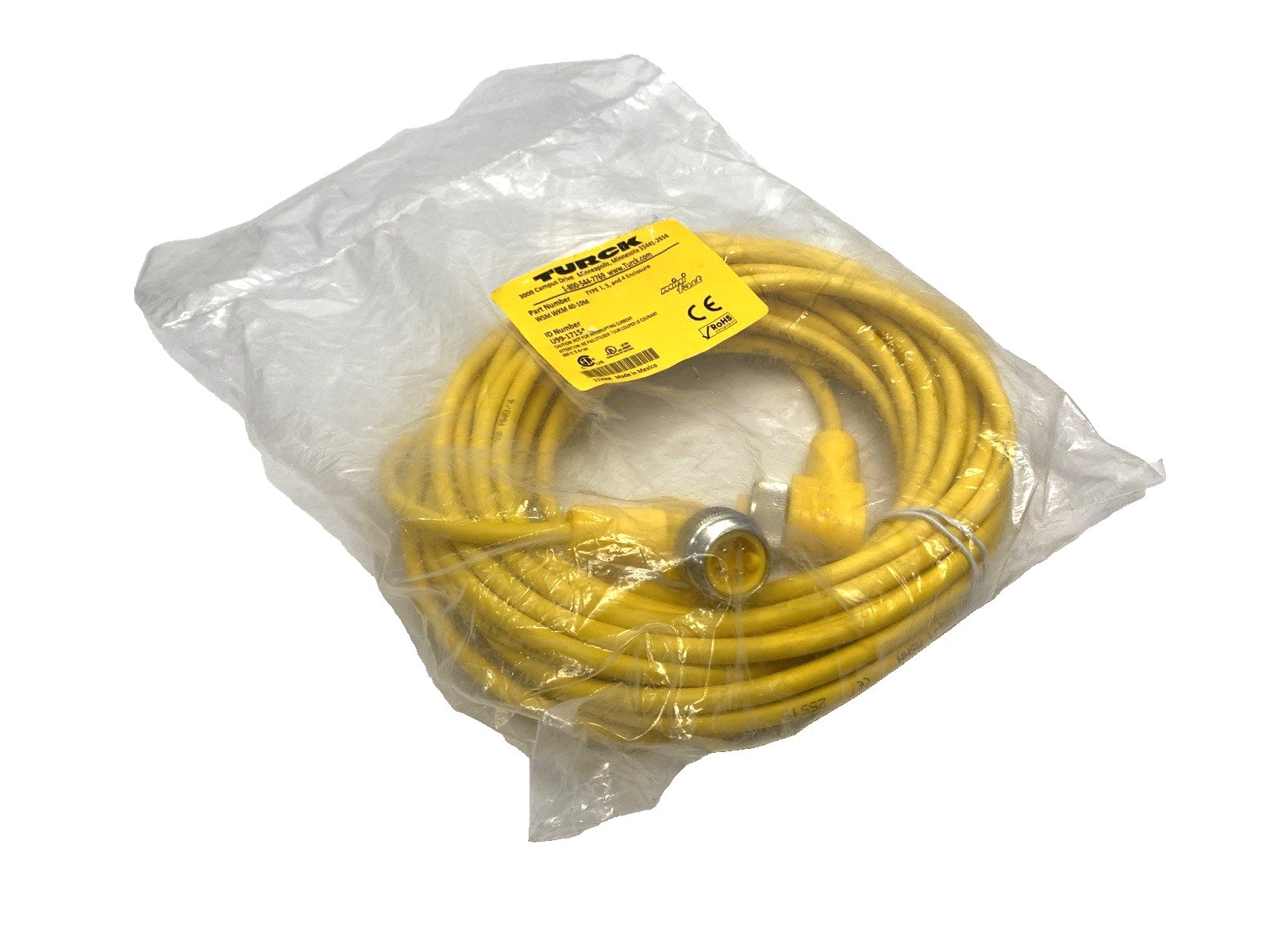 Turck WSM WKM 40-10M Double-Ended MiniFast Male to Female Cordset U99-17154 - Maverick Industrial Sales