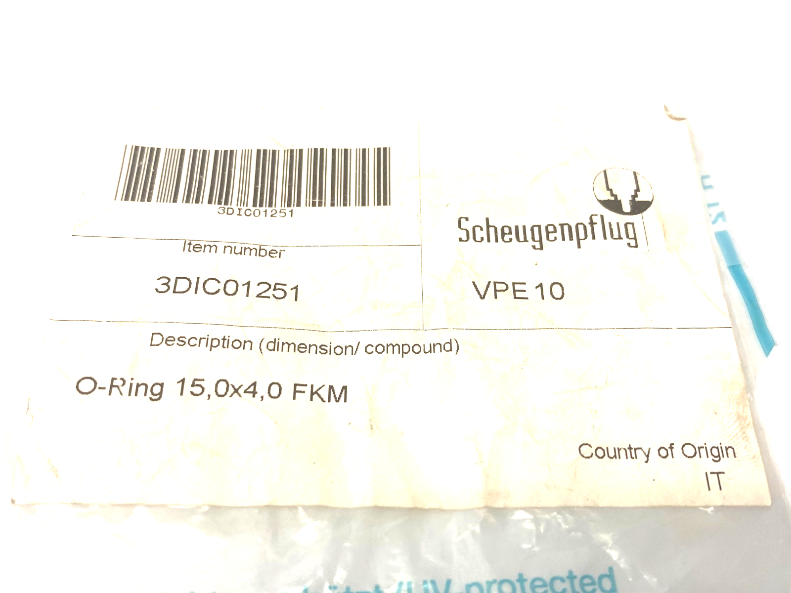 Scheugenpflug 3DIC01251 O-Ring 15,0 x 4,0 FKM PKG OF 10 - Maverick Industrial Sales