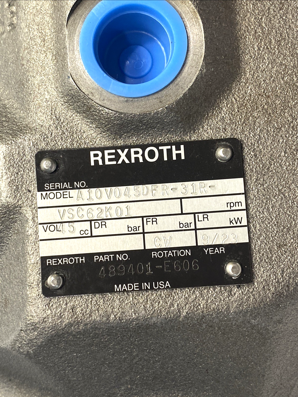 Bosch Rexroth A10VO45DFR/31R-VSC62K01 Variable Displacement Axial Hydraulic Pump - Maverick Industrial Sales