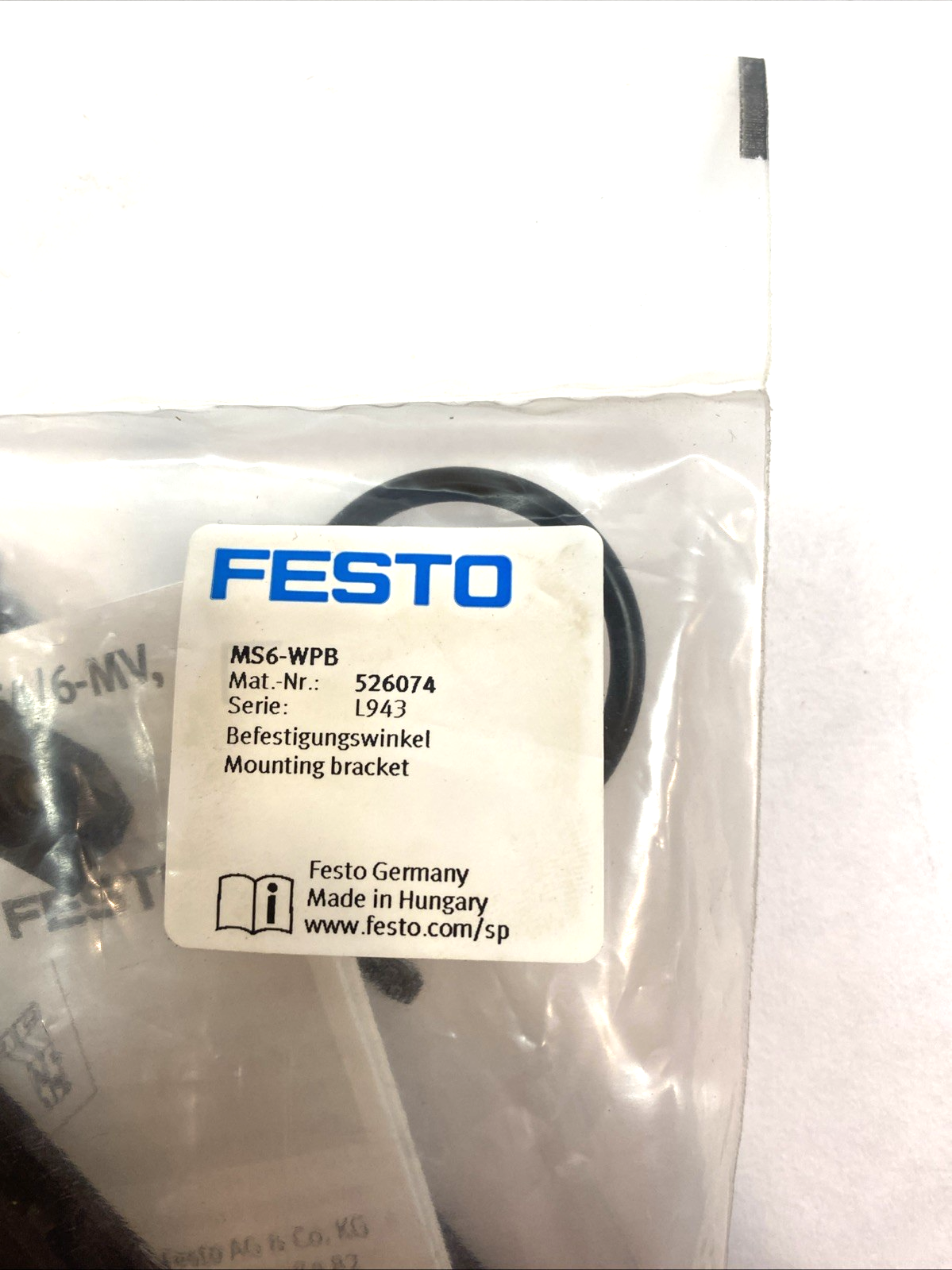 Festo MS6-WPB Mounting Bracket 526074 - Maverick Industrial Sales