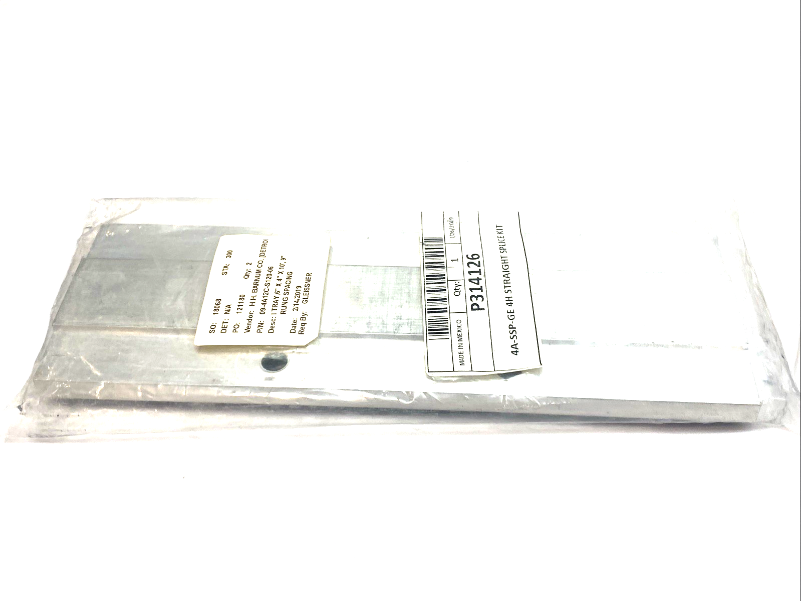 4A-SSP-GE | Legrand 4H ITray Straight Splice Kit Aluminum 4" P314126 LOT OF 3 - New - Maverick Industrial Sales