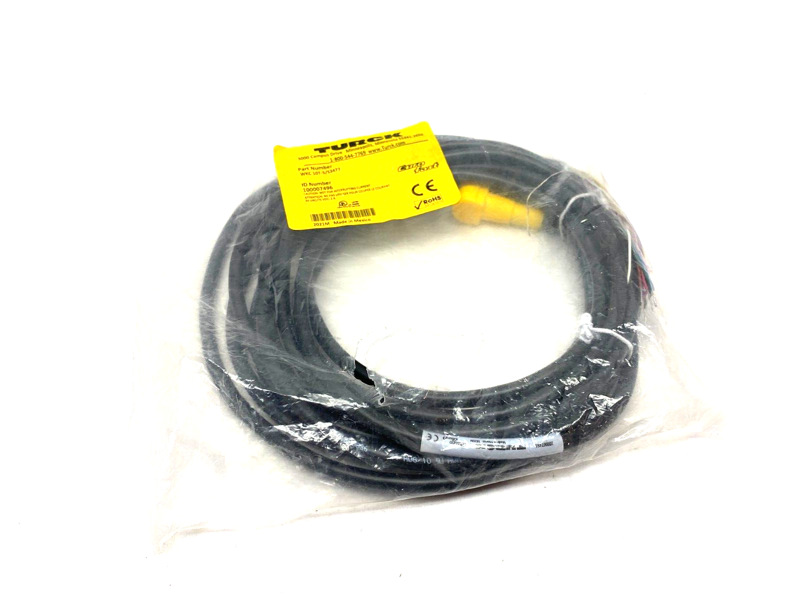 Turck WKC 10T-5/S3477 Eurofast Right Angle Single Ended Cordset 100007496 - Maverick Industrial Sales