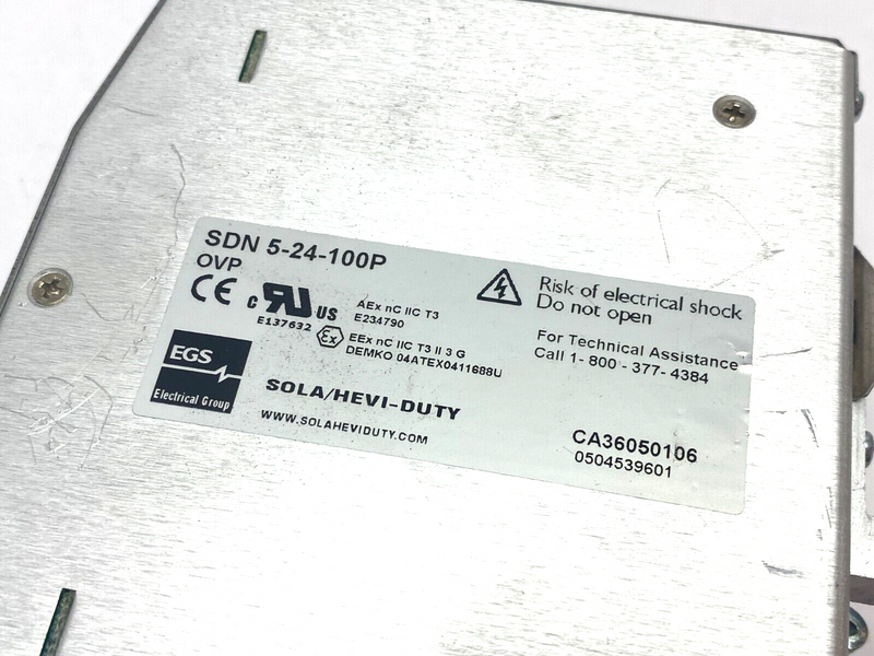 Emerson Sola SDN 5-24-100P Power Supply 115/230VAC 2.2/1.0A 50/60Hz - Maverick Industrial Sales