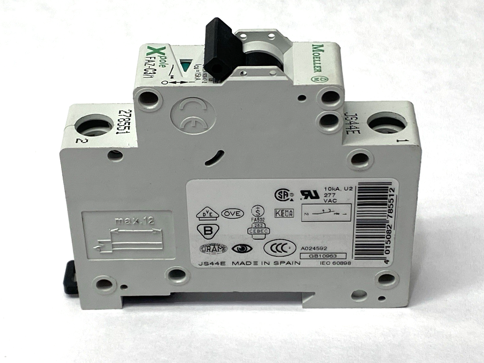 Moeller X Pole FAZ-C3/1 Circuit Breaker 278551 - Maverick Industrial Sales