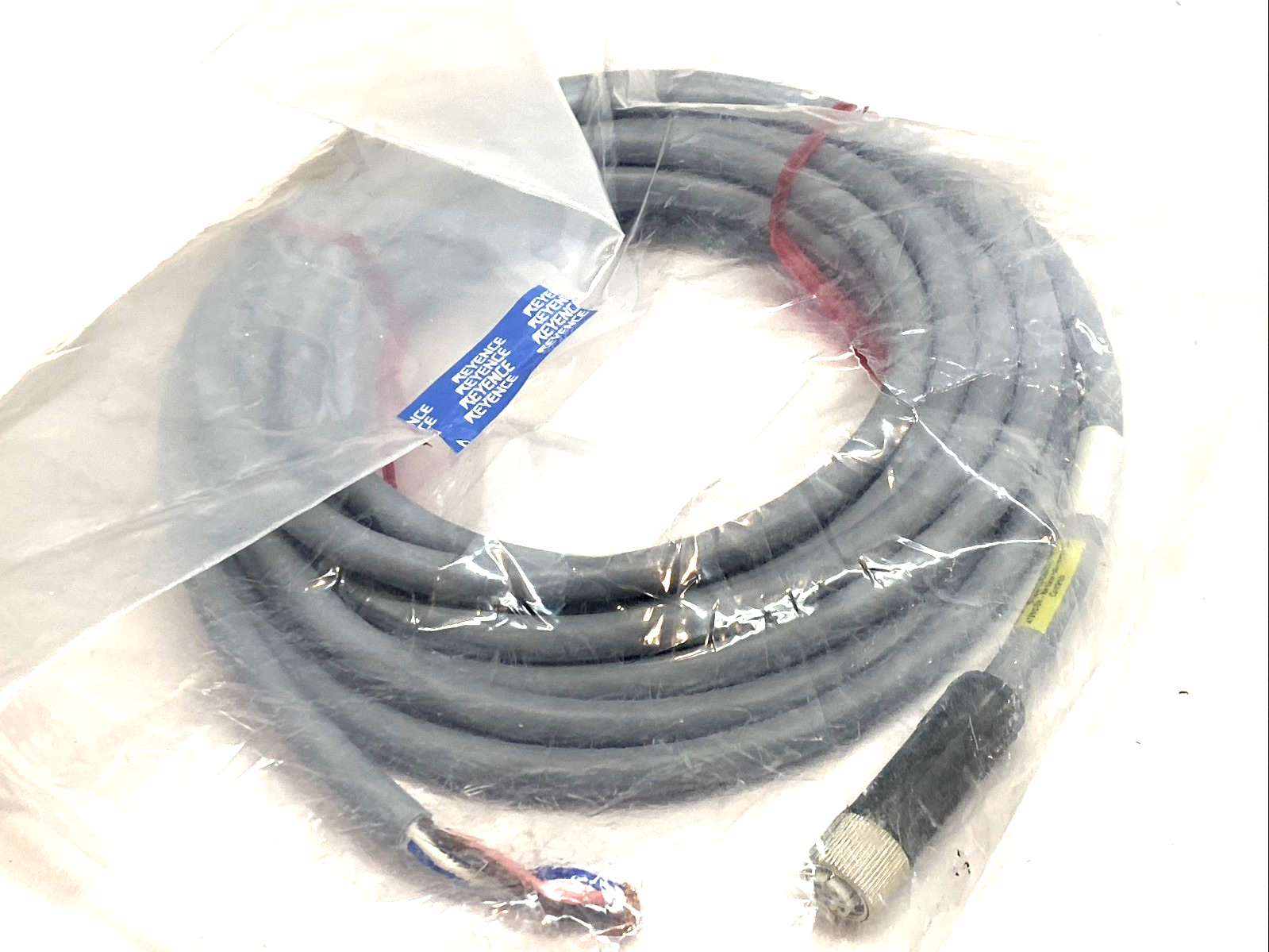 KEYENCE NQ-P8B5 Power Cable M12 4-Pin Female, 5m PVC Loose Wire - Maverick Industrial Sales
