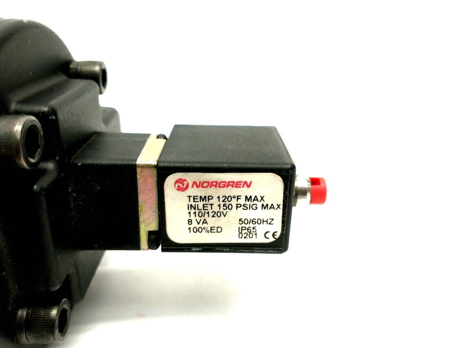 Norgen A1012C-CY Prospector Series Internal Pilot Poppet Valve 1/4"NPT 110/120V - Maverick Industrial Sales