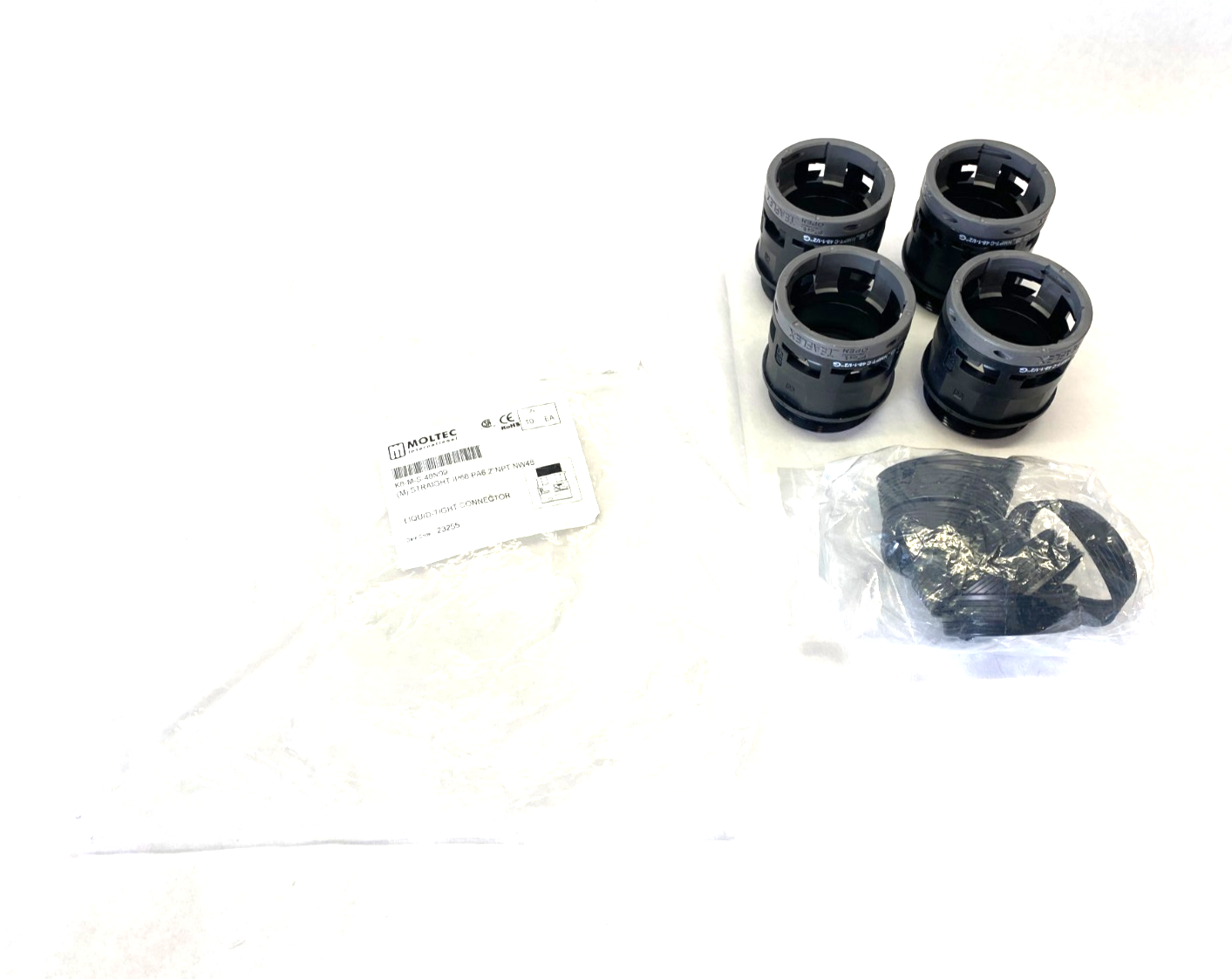 Moltec K8-M-S-48N09 Teaflex Straight KMS Male NPT Connector LOT OF 4 - Maverick Industrial Sales