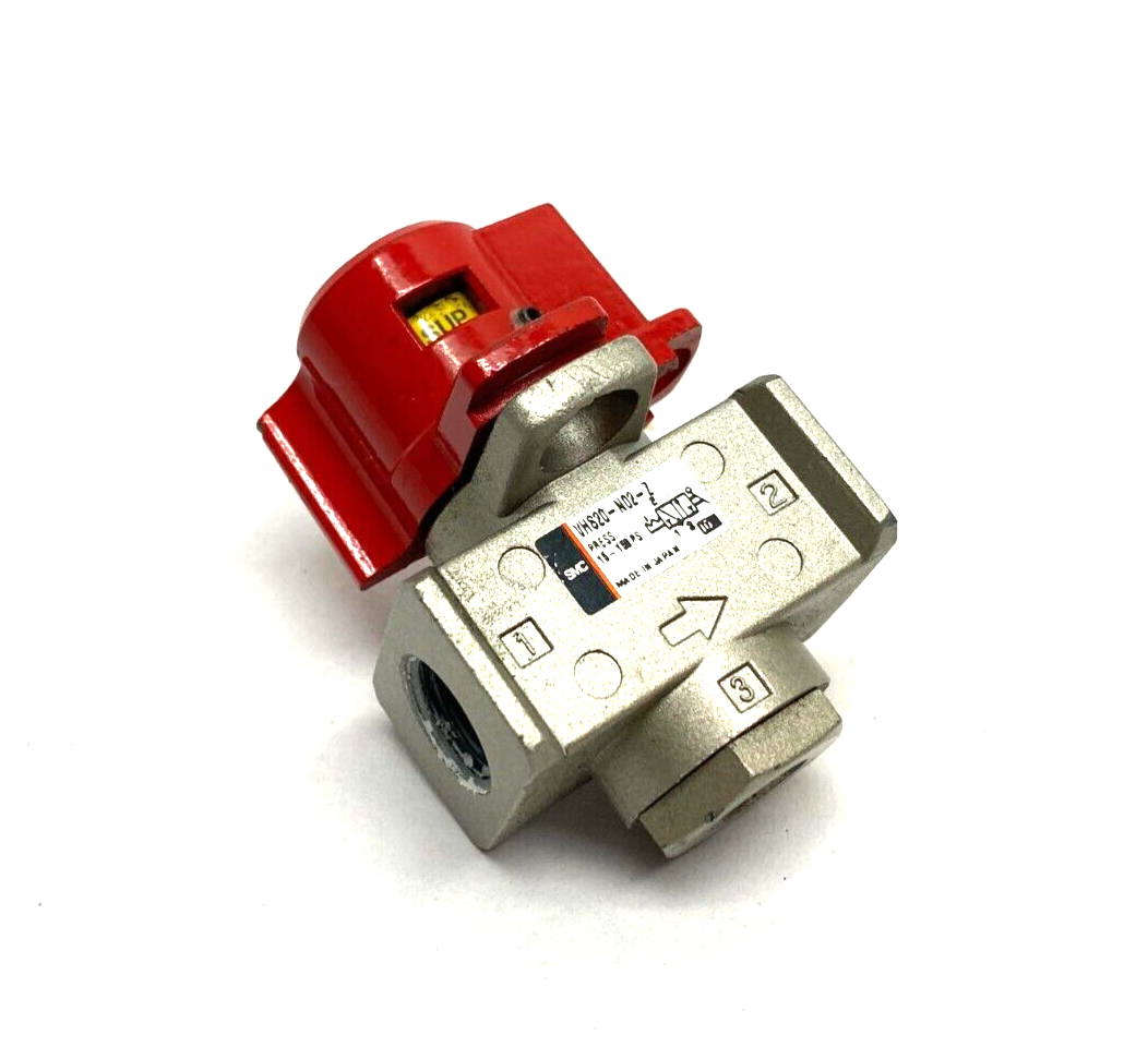 SMC VHS20-N02-Z Manual Lockout Valve 3-Port 1/4" NPT - Maverick Industrial Sales