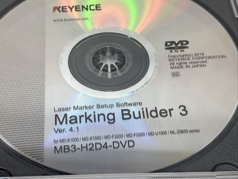 Keyence MB3-H2D4-DVD Marking Builder 3 Version 4.1 - Maverick Industrial Sales