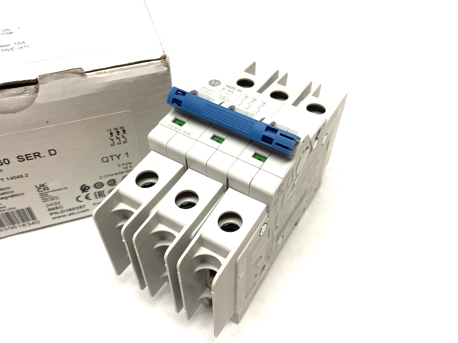 Allen Bradley 1489-M3D160 Ser. D Circuit Breaker 3-Pole 16A - Maverick Industrial Sales