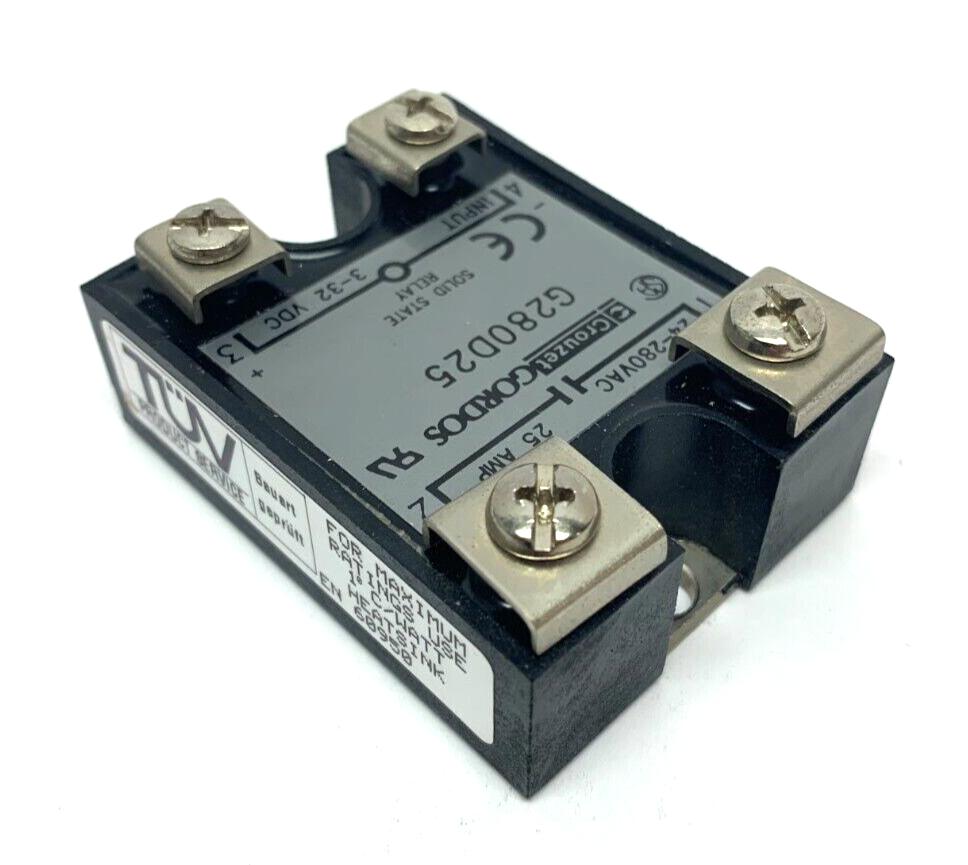 Crouzet Gordos G280D25 Solid State Relay 24-480VAC 3-32VDC - Maverick Industrial Sales