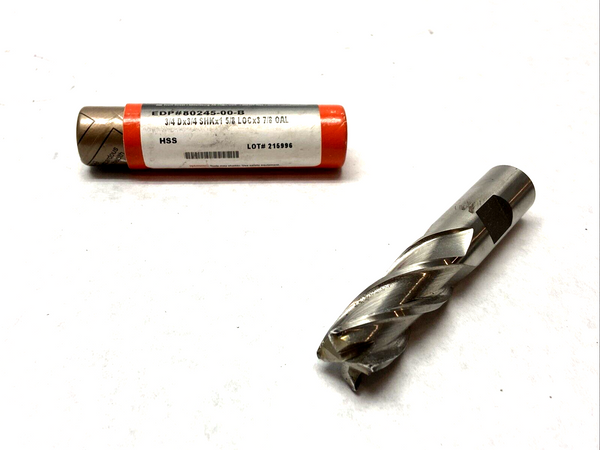 Brubaker 80245-00-B End Mill 3/4 D x 3/4 SHK x 1 5/8 LOC x 3 7/8 OAL - Maverick Industrial Sales