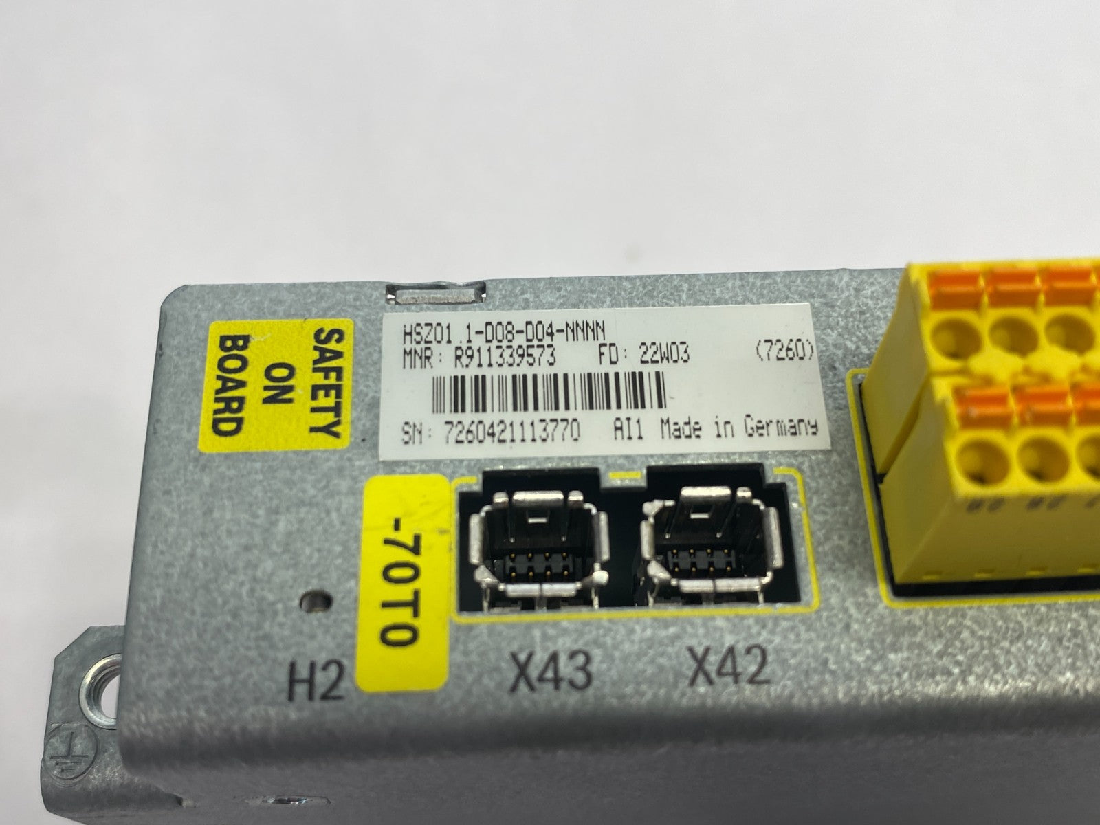 Bosch Rexroth R911339573 Security Drive Control Module HSZ01.1-D08-D04-NNNN - Maverick Industrial Sales