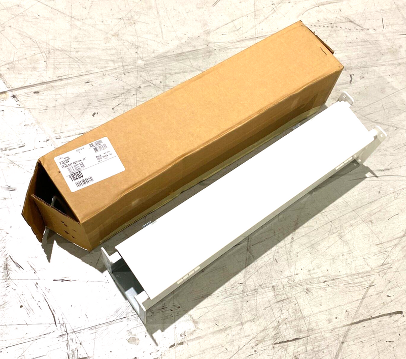 Hoffman F44L24 Straight Wireway Section Lay-In Hinged Cover 4" x 4" x 24" White - Maverick Industrial Sales