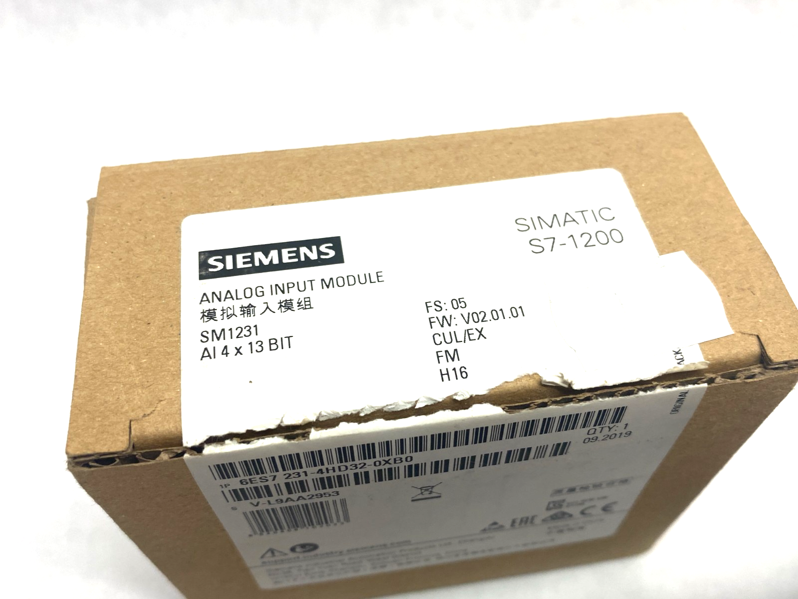 Siemens 6ES7 231-4HD32-0XB0 SIMATIC S7-1200 Analog Input Module, SM1231 4x13 Bit - Maverick Industrial Sales