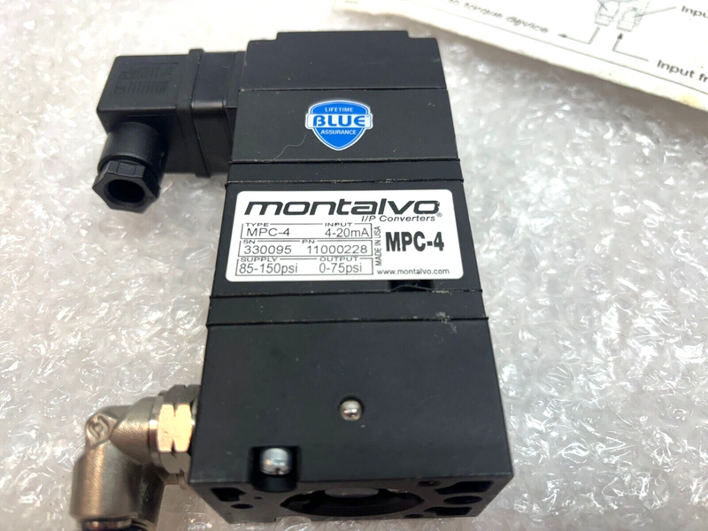 Montalvo MPC-4 I/P Converter, Pneumatic Converter, 11000228 - Maverick Industrial Sales