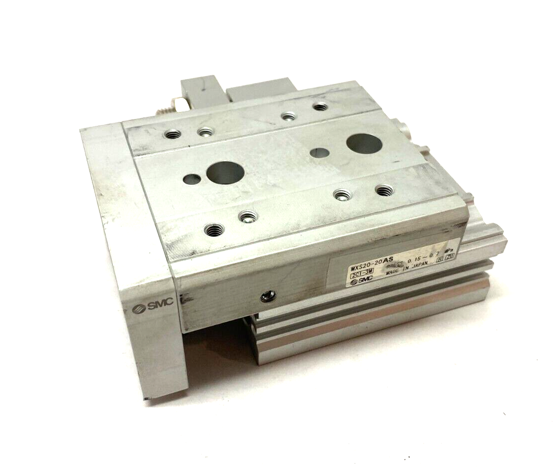 SMC MXS20-20AS Precision Slide Table, 20mm Bore, 20mm Stroke - Maverick Industrial Sales