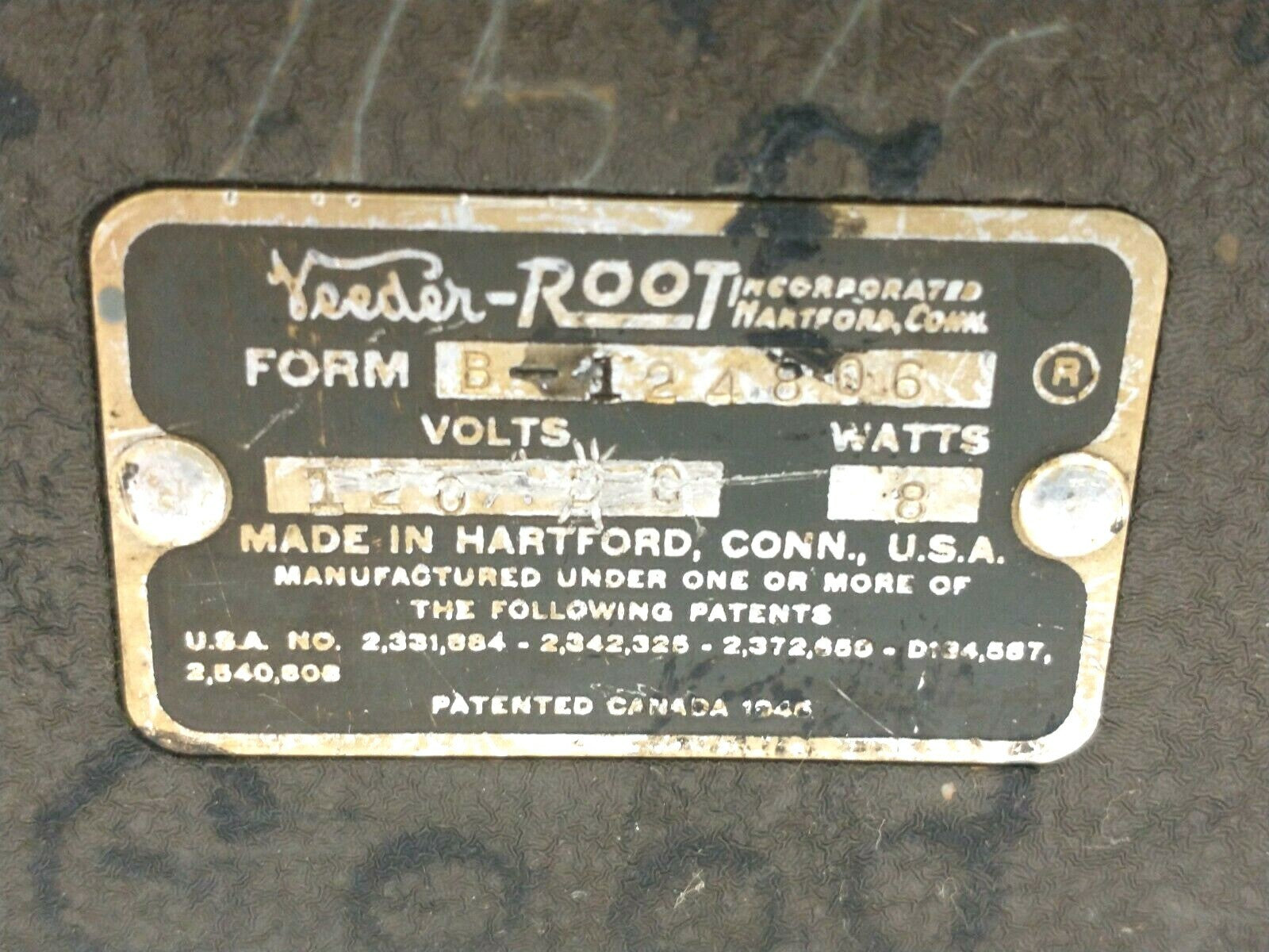 Veeder Root B-124806 Mechanical Counter 8 Watts - Maverick Industrial Sales