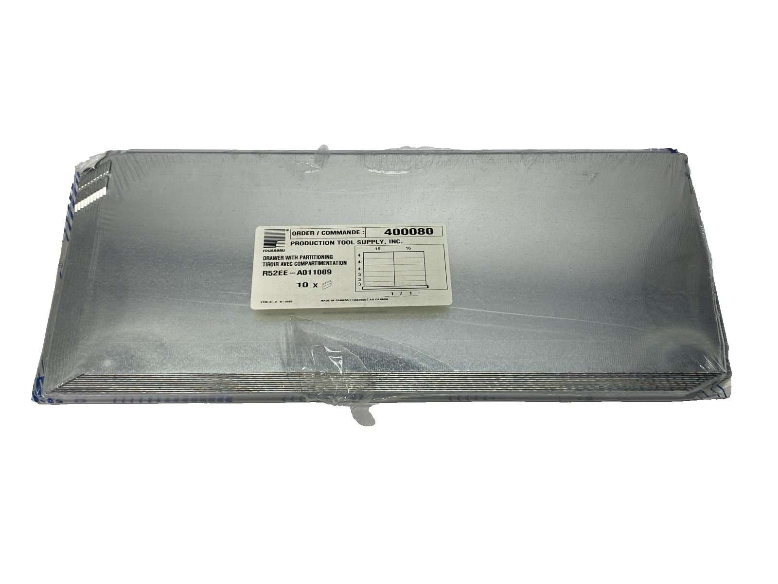 R52EE-A011009 | Rousseau Metal Drawer with Partitioning PKG OF 10 - New - Maverick Industrial Sales