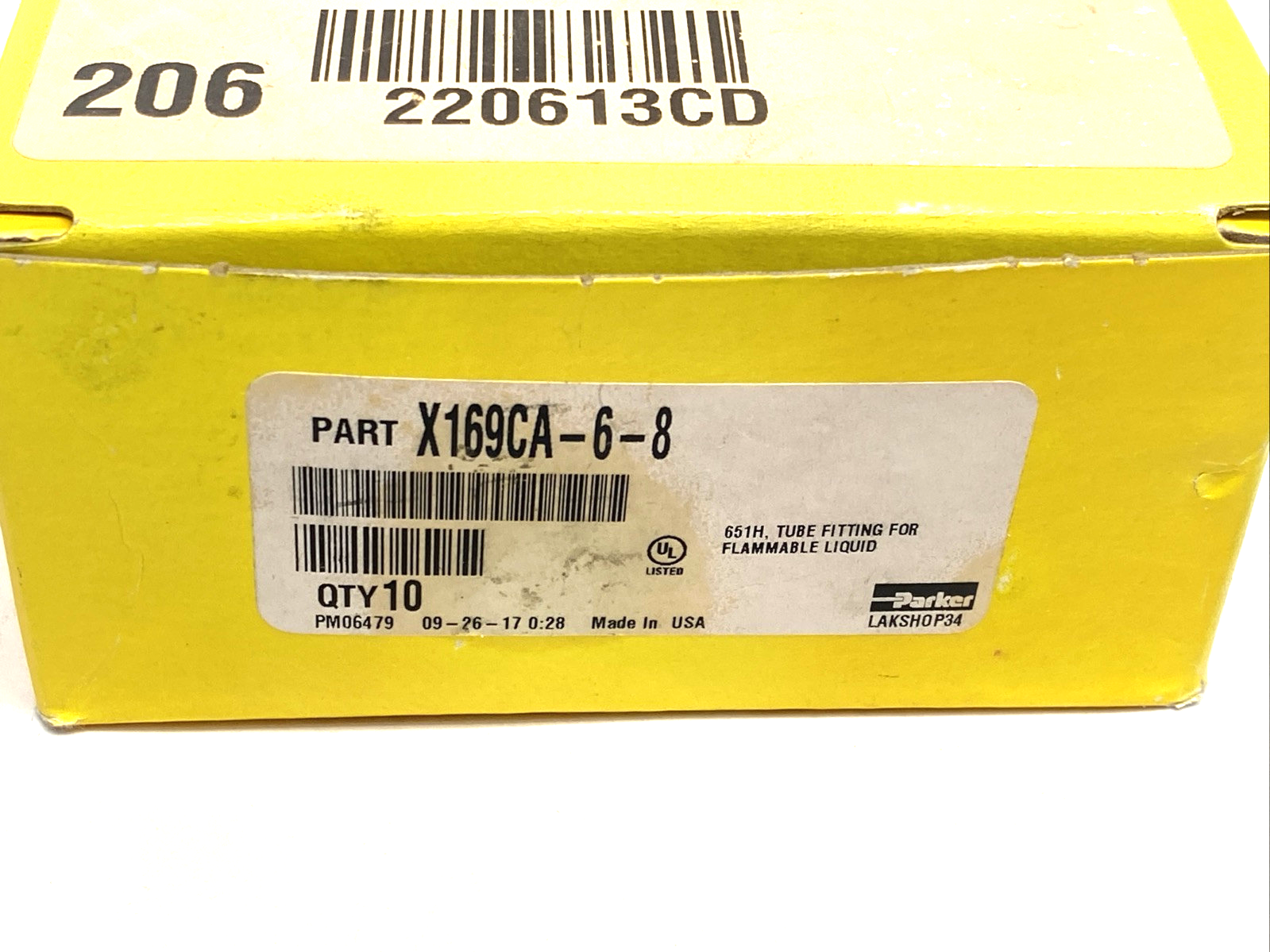 Parker 169CA-6-8 Brass Compression Elbow Fitting 3/8" Tube OD x 1/2" NPT 10-PACK - Maverick Industrial Sales