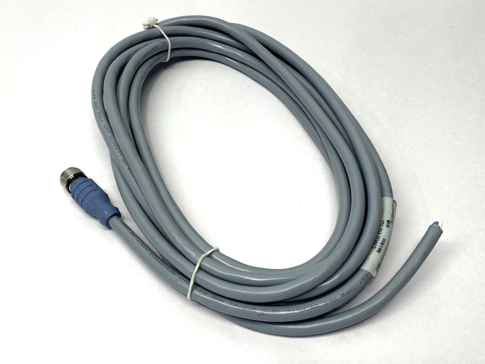 Datalogic CBL-1494-05 Single Ended Connector Cordset M12 5m CUT LEADS - Maverick Industrial Sales