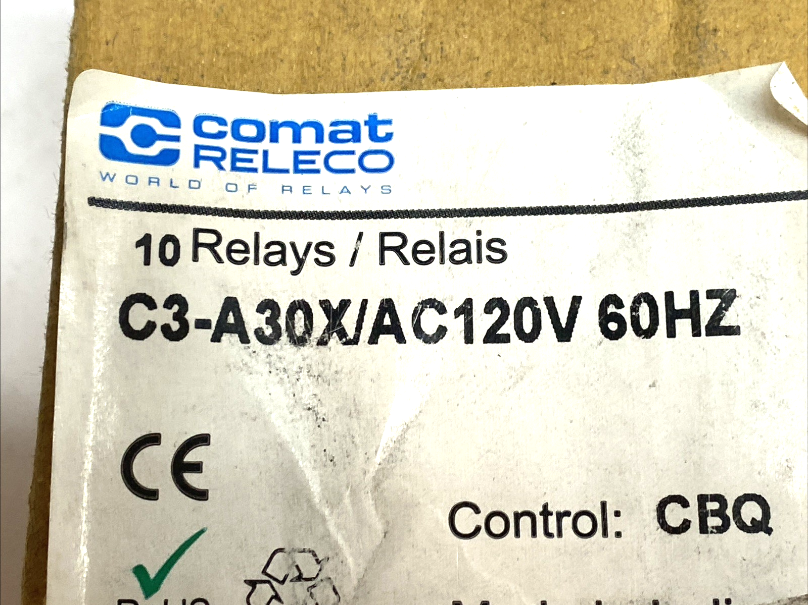 Comat Releco C3-A30X Power Relay 120VAC 3PDT 10A BOX OF 7 - Maverick Industrial Sales