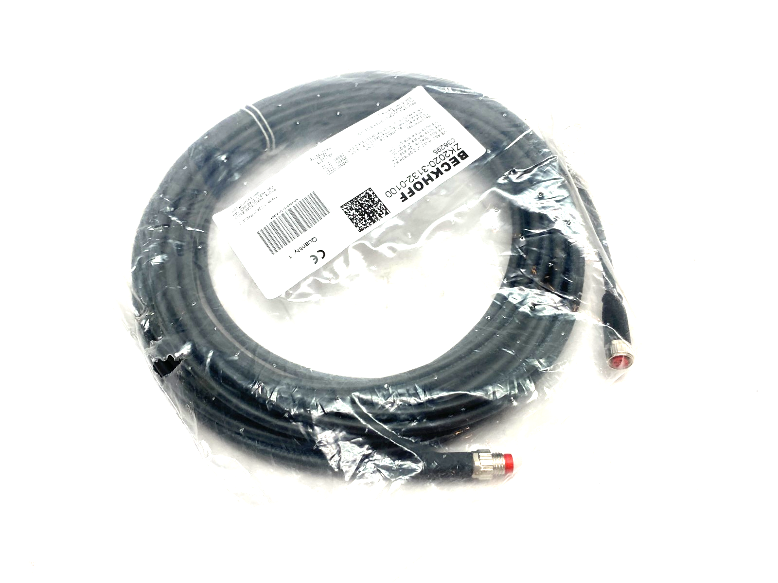 Beckhoff ZK2020-3132-0100 Double Ended Power Cable M8 4-Pin Female, 036295 - Maverick Industrial Sales