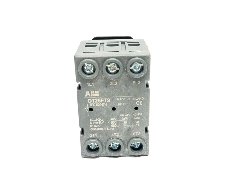 ABB OT25FT3 Non-Fusible Disconnect Switch 3P 25A 1SCA104884R1001 - Maverick Industrial Sales