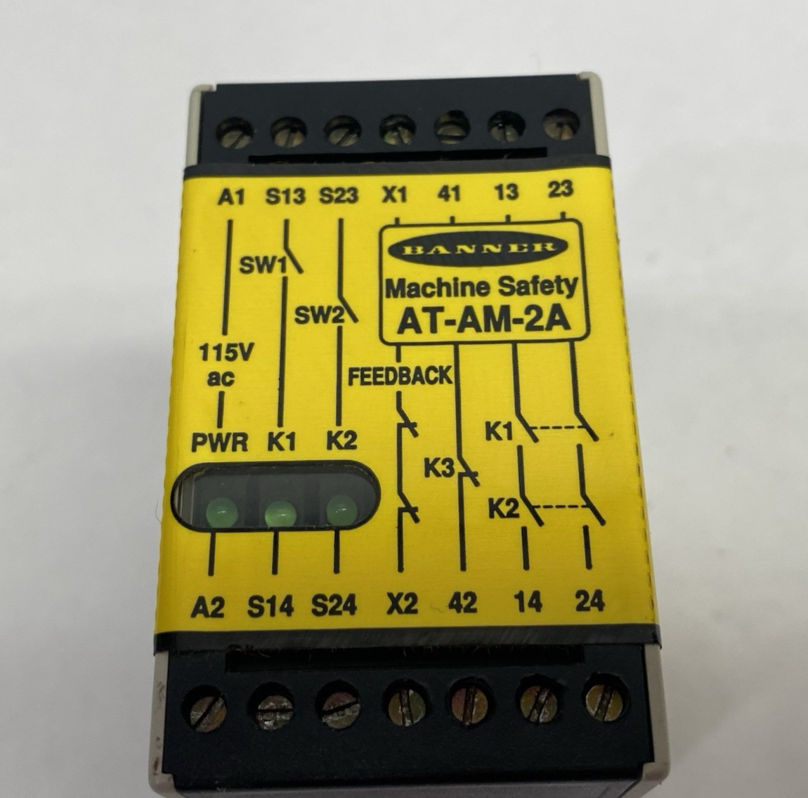 Banner Engineering AT-AM-2A DUO-Touch Two-Hand Control Button Safety Relay 71976 - Maverick Industrial Sales