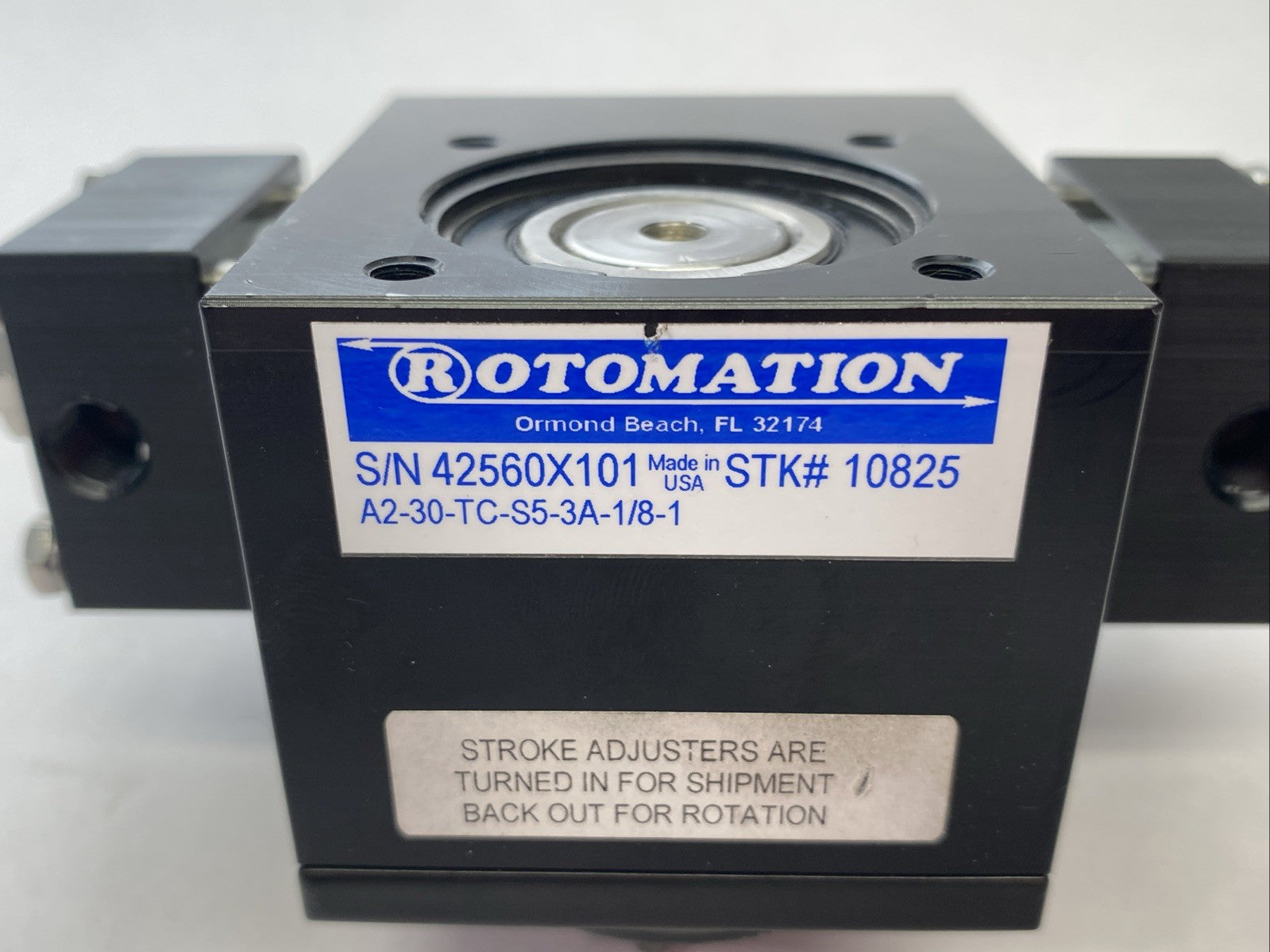 Rotomation A2-30-TC-S5-3A-1/8-1 Rotary Actuator Single Rack, 30-Degree Rotation - Maverick Industrial Sales