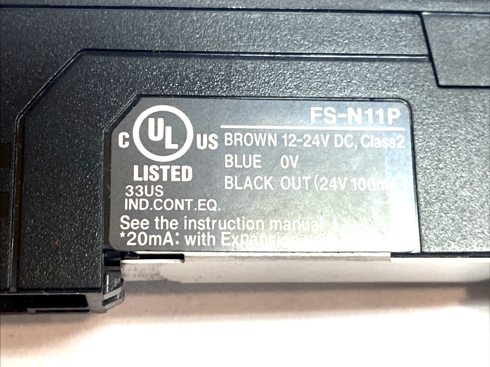 FS-N11P | Keyence Fiber Optic Amplifier Main Unit MISSING COVER - Used - Maverick Industrial Sales