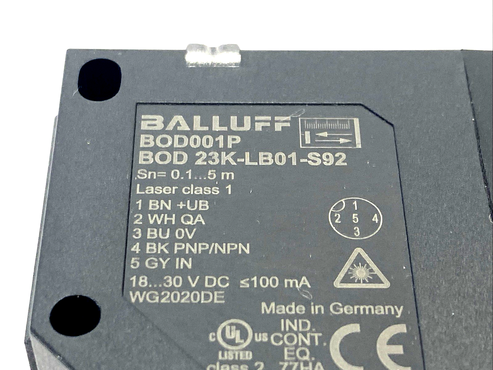 Balluff BOD001P Photoelectric Distance Sensor BOD 23K-LB01-S92 - Maverick Industrial Sales