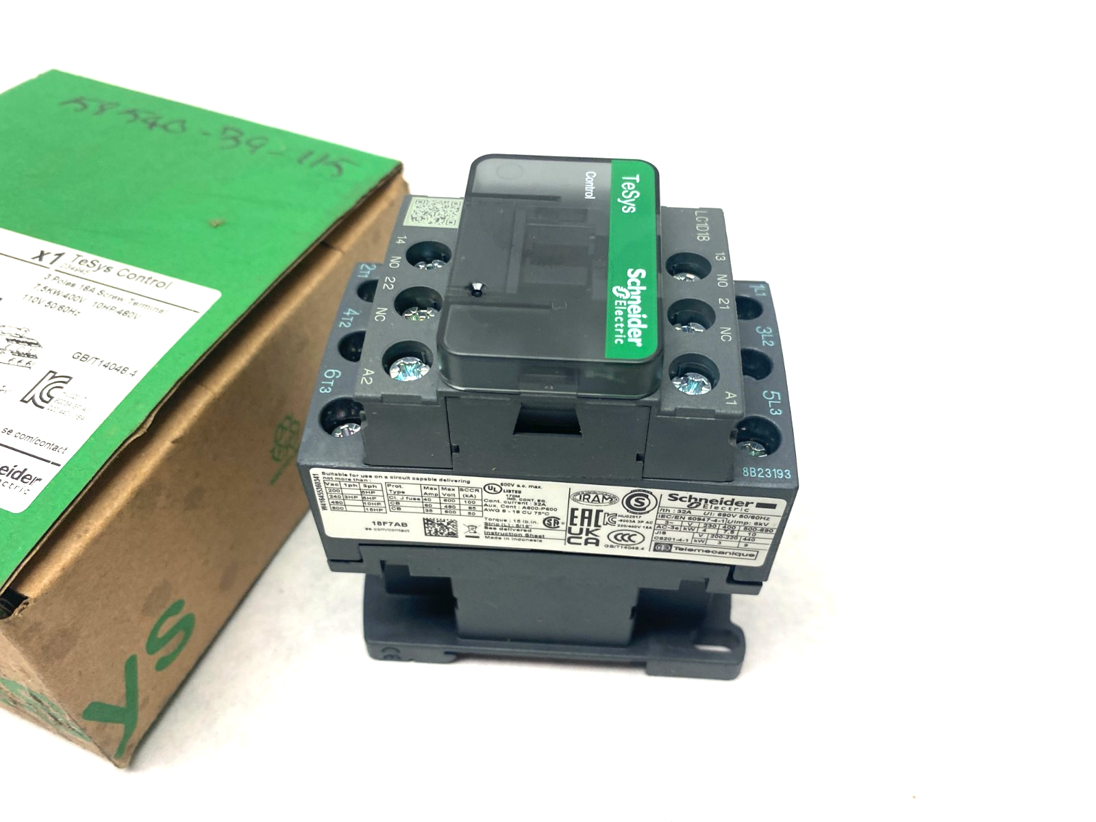 Schneider Electric LC1D18F7 TeSys Deca Nonreversing IEC Contactor 3-Pole - Maverick Industrial Sales