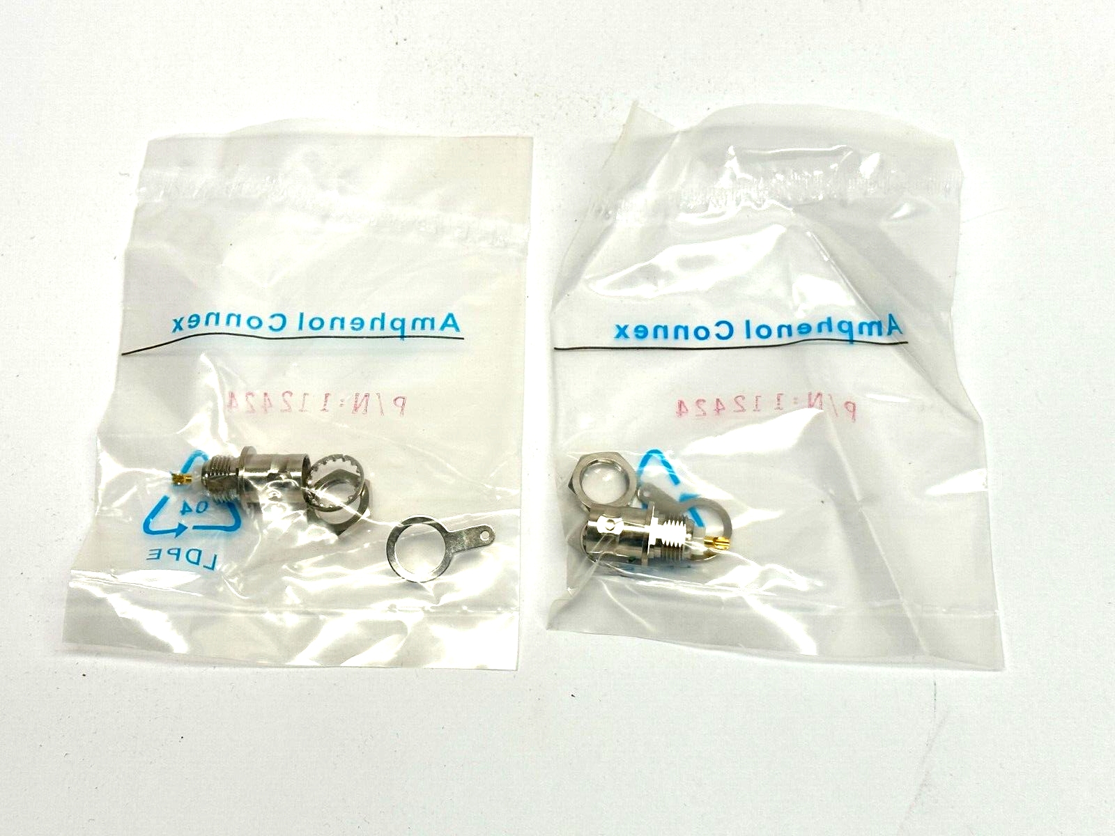 Amphenol 112424 RF Coaxial Connector BNC Bulkhead Receptacle LOT OF 2 - Maverick Industrial Sales