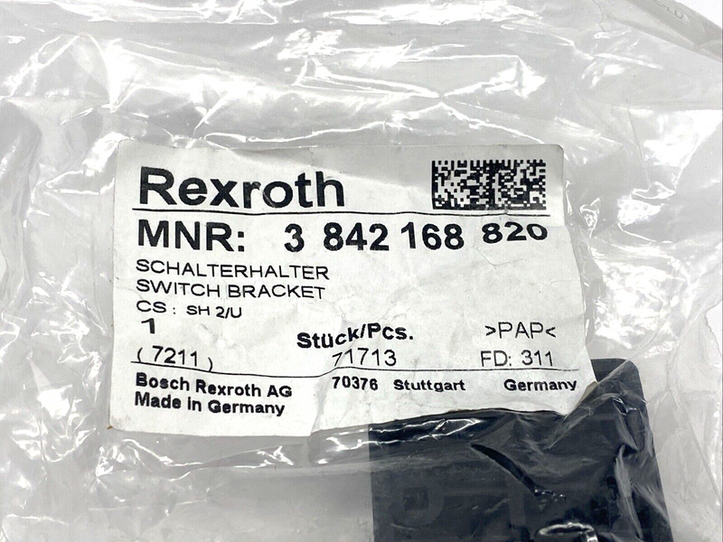 Bosch Rexroth 3842168820 Switch Bracket SH 2/U LOT OF 2 - Maverick Industrial Sales