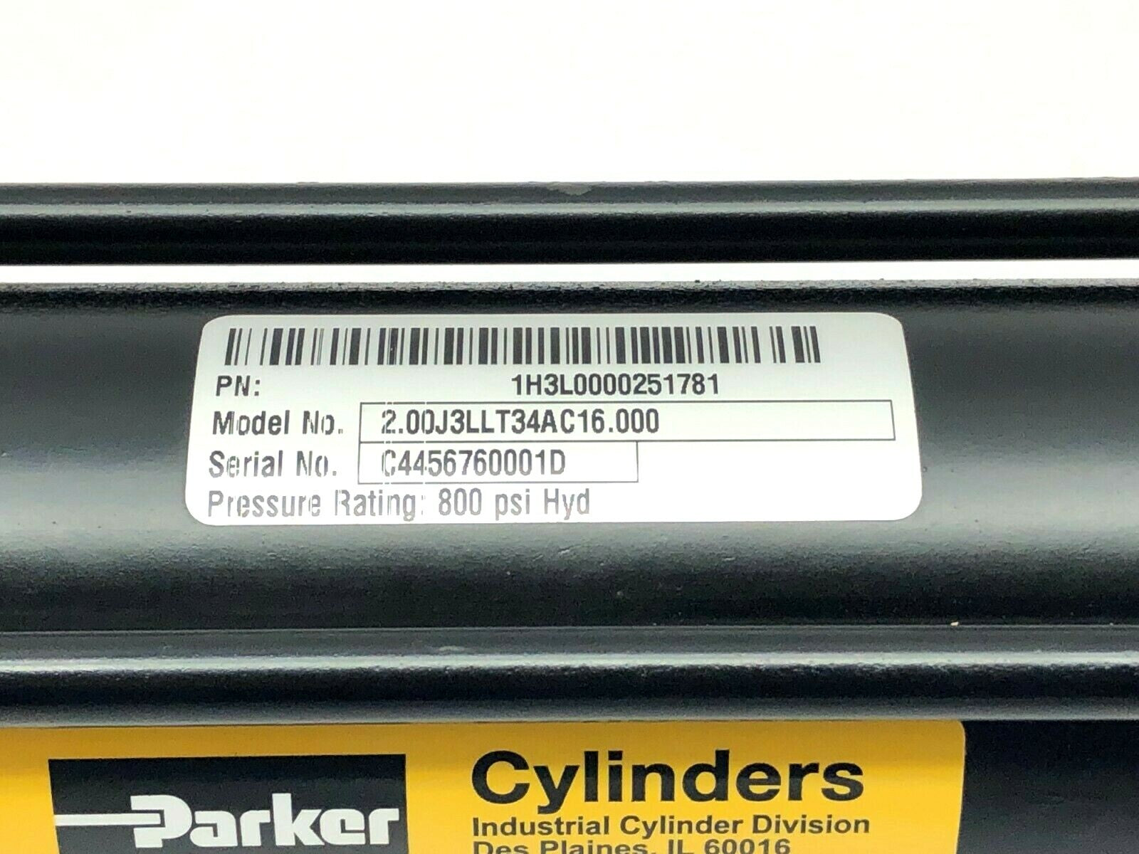 Parker 1H3L0000251781 Hydraulic Cylinder - Maverick Industrial Sales