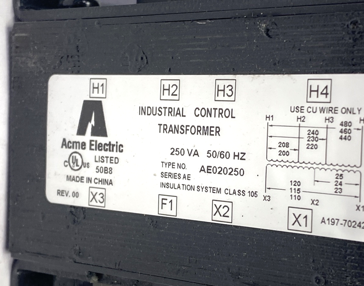 Acme AE020250 Encapsulated Industrial Control Transformer 250VA 1PH - Maverick Industrial Sales