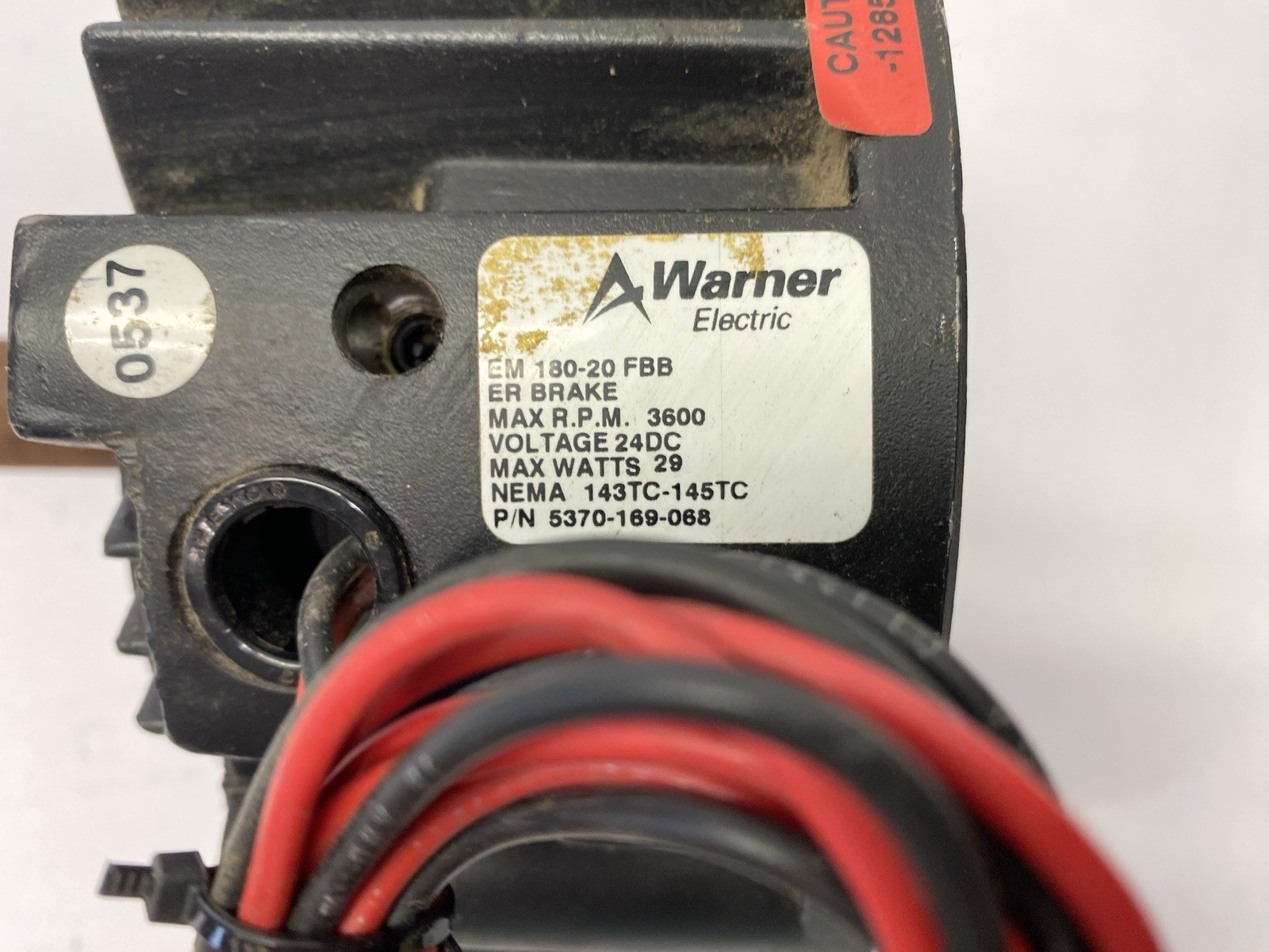 EM-180-20FBB | Warner Electric Electric Brake 24VDC 3600rpm - Used - Maverick Industrial Sales