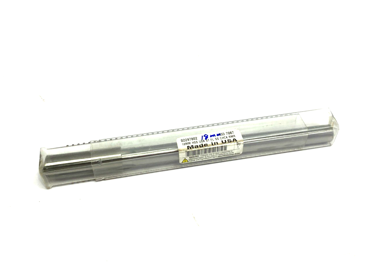 02297802 | Chucking Reamer: 18.00 mm, 9" OAL, 2-1/4" Flute Length, Straight - Used - Maverick Industrial Sales