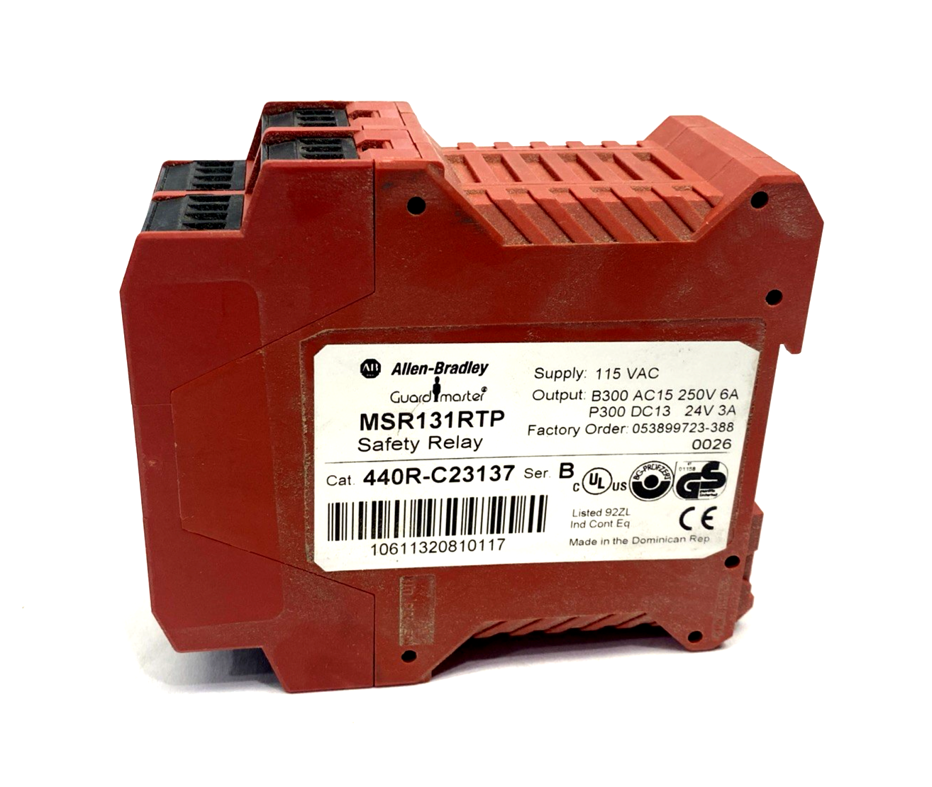 Allen Bradley 440R-C23137 Ser. B Safety Relay 250VAC 6A 24VDC 3A, MSR131RTP - Maverick Industrial Sales