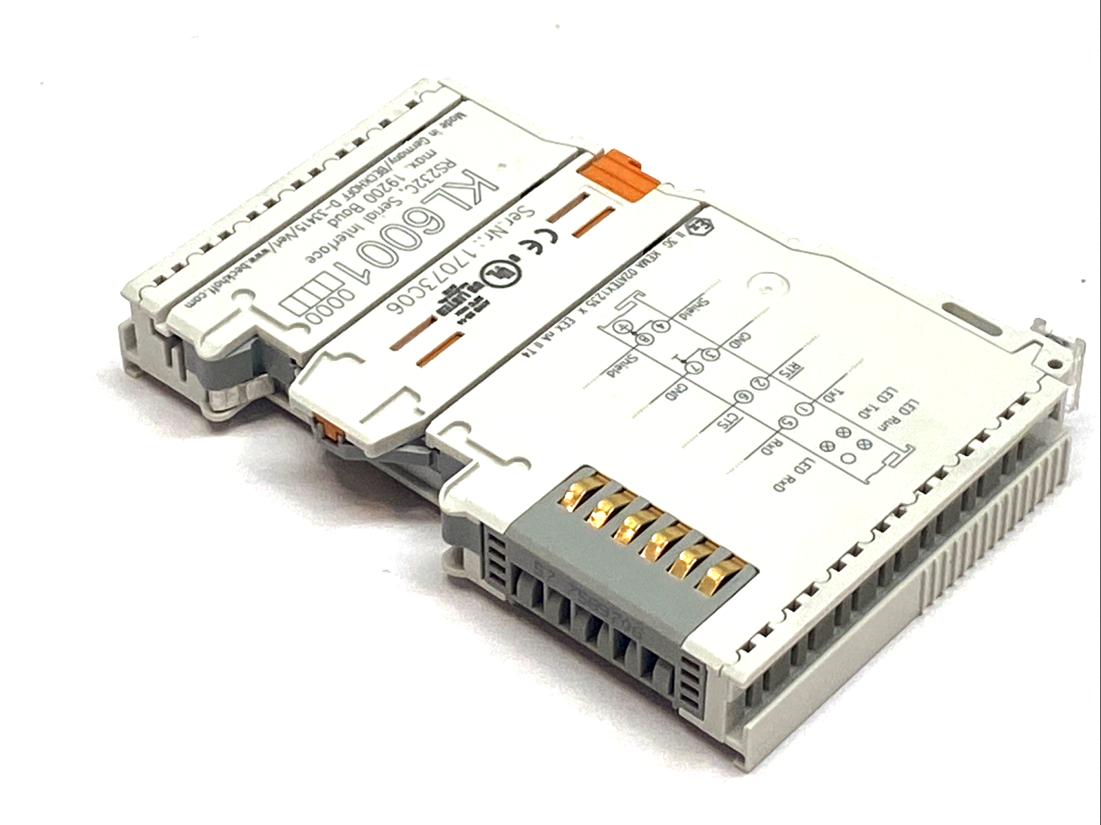 KL6001 | Beckhoff Bus Terminal RS‑232 Serial Interface Module for I/O System - Used - Maverick Industrial Sales